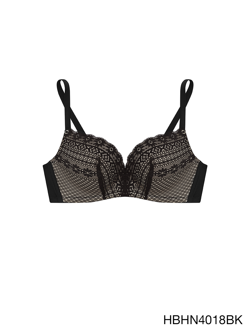 Elegant Lace Underwire Bra – HBHN4018BK