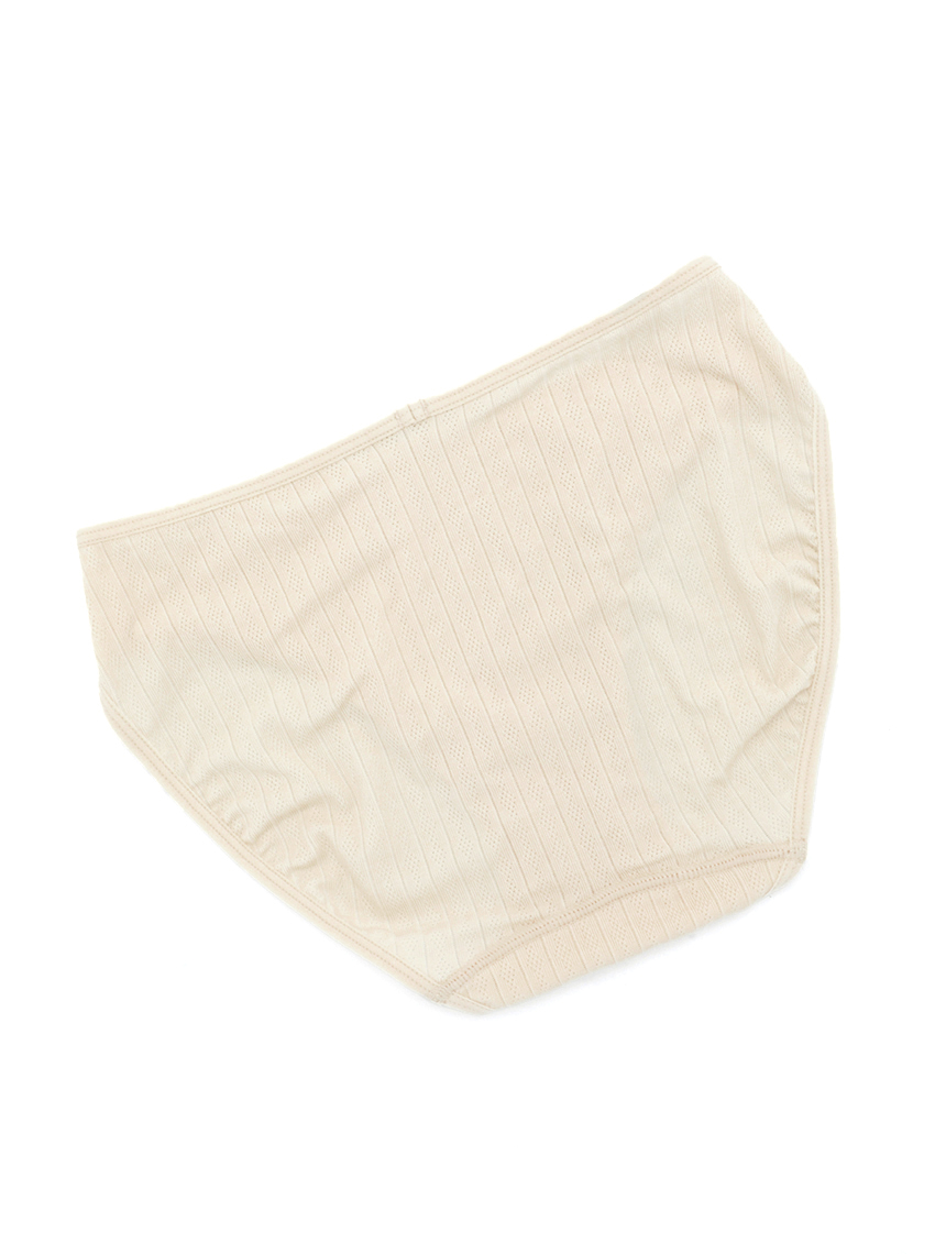Thumbnail for Seamless Ribbed Mid-Rise Brief – Soft Beige | HUU23002CL